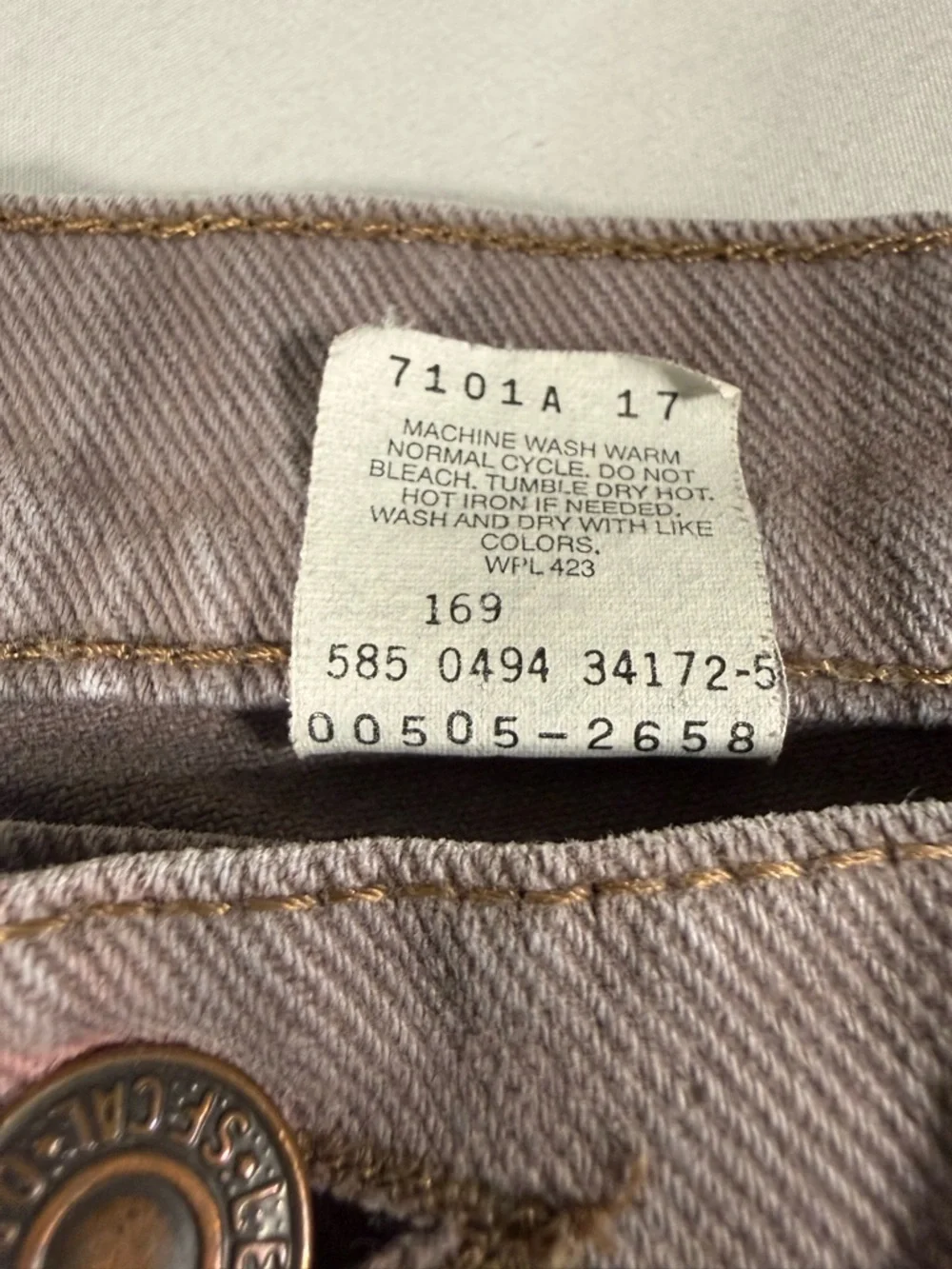 Vintage Levi's 505 Jeans Made USA Gray 33x30 (Fits 32x30) 1994‎
